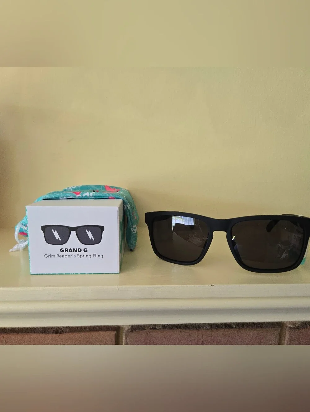 Brand New Grand G Goodr Black Sunglasses Grim Reaper's Spring Fling